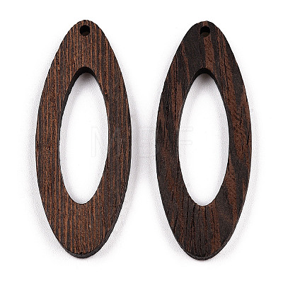 Natural Wenge Wood Pendants WOOD-T023-40-1