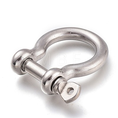 Tarnish Resistant 304 Stainless Steel D-Ring Anchor Shackle Clasps STAS-Z017-15P-01-1