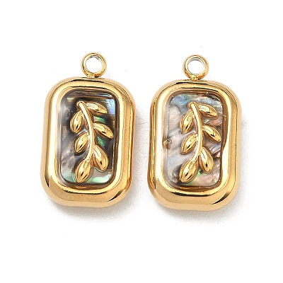 Natural Paua Shell Pendants STAS-C174-21G-01-1