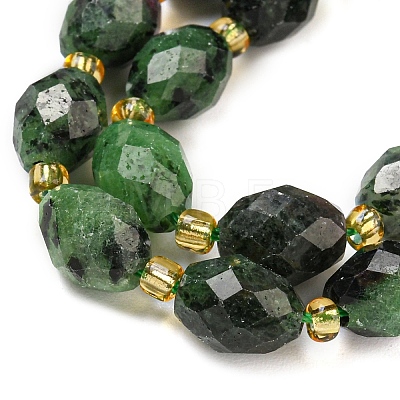 Natural Ruby in Zoisite Beads Strands G-N342-41-1