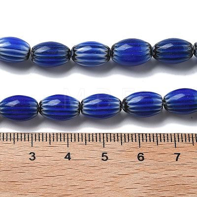 Handmade Millefiori Lampwork Beads Strands LAMP-F035-12F-1