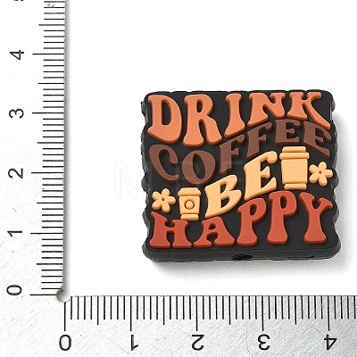 Coffee Theme Silicone Beads SL-CBACE28-01F-1