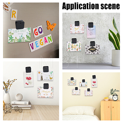 Square Acrylic Self-Adhesive Hanging Spring Clips AJEW-WH20011-56B-1