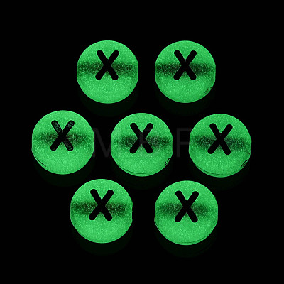 Luminous Frosted Acrylic Beads FACR-T008-02X-1