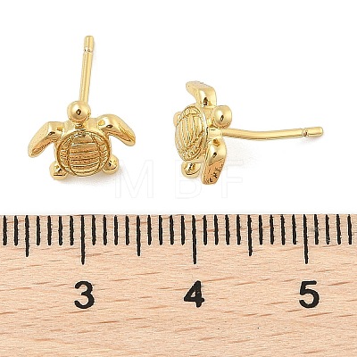 Brass Stud Earrings EJEW-R016-26G-04-1