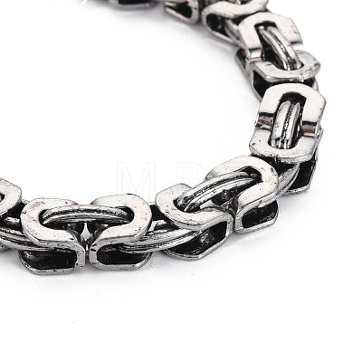 Alloy Byzantine Chains Bracelet for Men Women BJEW-N015-007-1