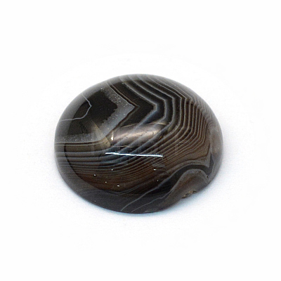 Dyed Natural Striped Agate/Banded Agate Cabochons X-G-R348-16mm-02-1