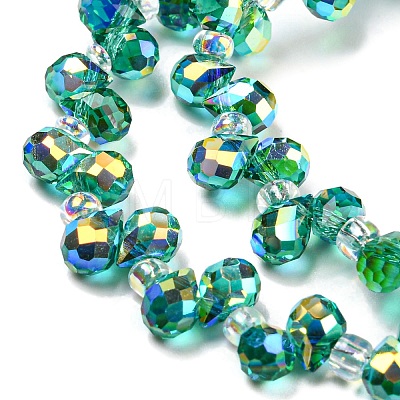 Electroplate Transparent Glass Beads Strands X-EGLA-P052-01A-AB06-1