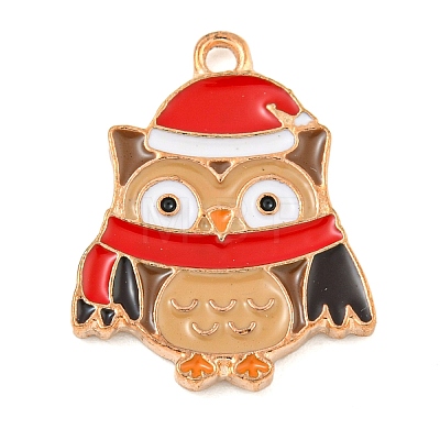 Christmas Theme Alloy Enamel Pendants ENAM-M221-01KCG-04-1