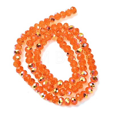 Electroplate Transparent Glass Beads Strands EGLA-A046-01B-24-1
