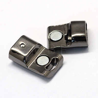 Alloy Magnetic Clasps with Glue-in Ends X-PALLOY-R089-06B-1