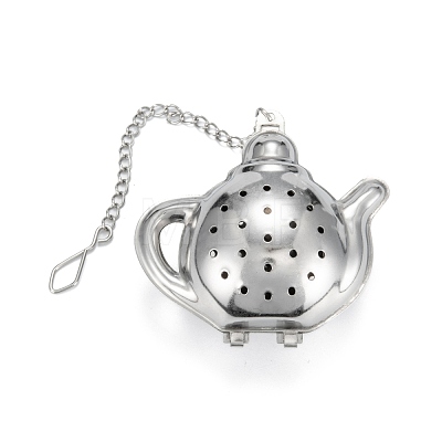 Tarnish Resistant Teapot Shape Tea Infuser AJEW-P091-01P-1