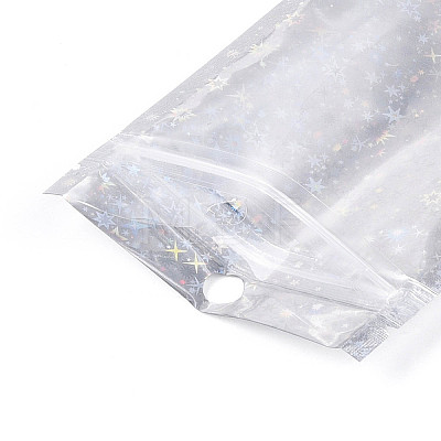 Glitter Holographic Star Plastic Packaging Yin-yang Resealable Bags OPP-N002-02G-1