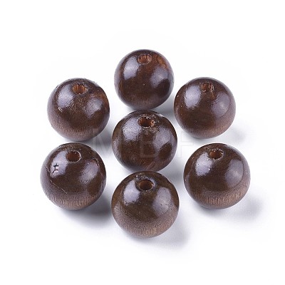 Lightcoffee Round Natural Wood Beads X-TB25MMY-5-1