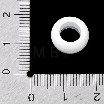 Spray Paint Brass European Beads KK-CBA109E-07-1