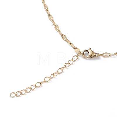 Ion Plating(IP) 304 Stainless Steel Dapped Chain Necklace for Men Women STAS-B039-07G-1