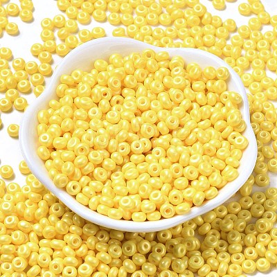 Baking Paint Luster Glass Seed Beads SEED-B001-04A-06-1