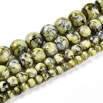 Baking Paint Glass Beads X1-DGLA-N003-8mm-A04-1