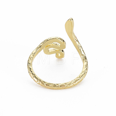 Snake Shape Rack Plating Alloy Cuff Rings RJEW-Q163-022A-RS-1