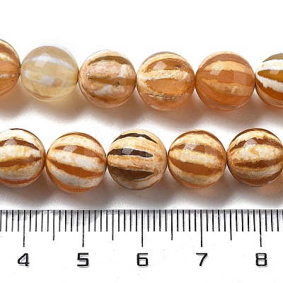 Natural Tibetan Agate Striped Beads Strands G-NH0037-B02-02-1