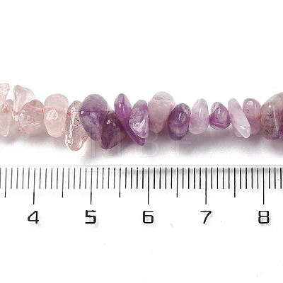 Natural Rose Quartz & Madagascar Rose Quartz & Amethyst Beads Strands G-L610-A08-B01-1