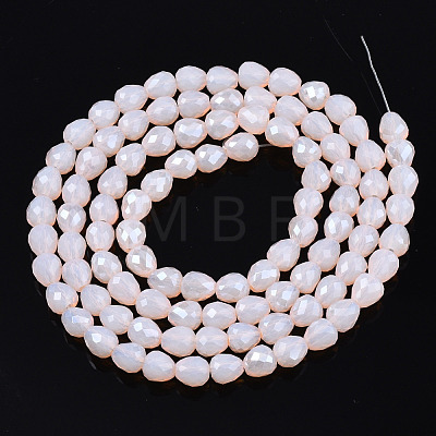 Electroplate Glass Beads Strands EGLA-T008-15B-1