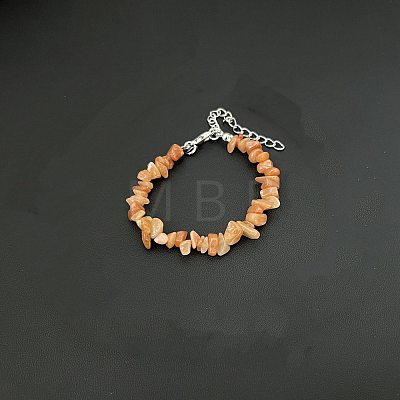 Natural Red Aventurine Chip Beaded Bracelets for Women IW6789-6-1