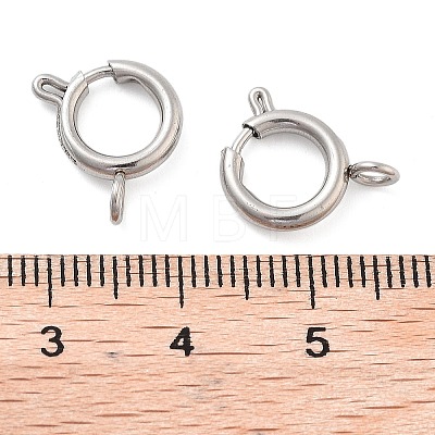 304 Stainless Steel Spring Ring Clasps STAS-E104-09E-P-1