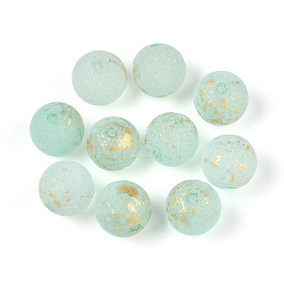 Baking Paint Glass Beads DGLA-N014-8mm-01J-1