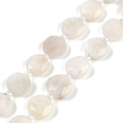 Natural White Moonstone Beads Strands G-C116-A15-01B-1