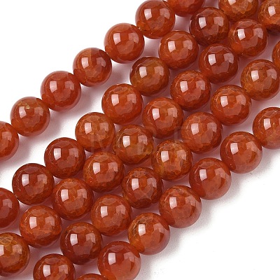 Natural Crackle Agate Beads Strands G-I394-B15-10mm-1