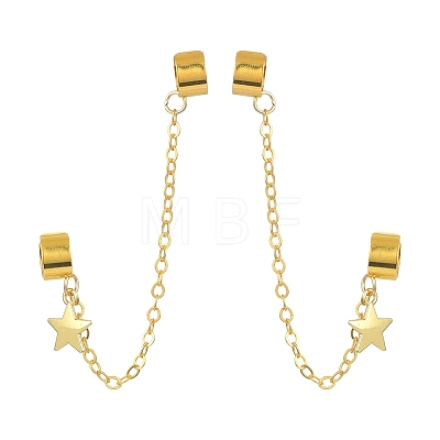 Brass Cuff Earrings EJEW-JE05407-02-1