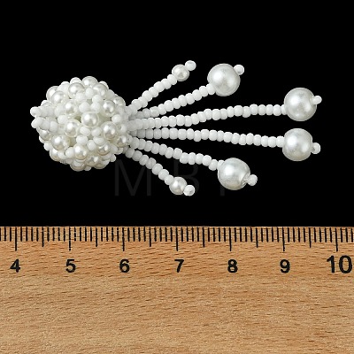 Glass Seed Beads & Glass Pearl Big Pendants PALLOY-MZ01336-01-1