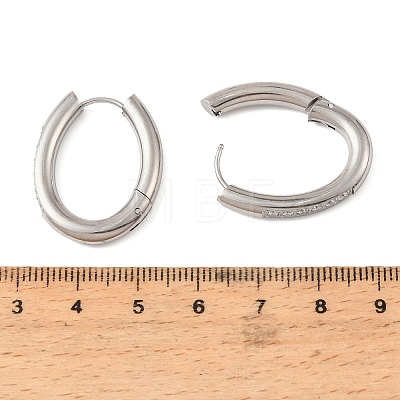 304 Stainless Steel & Crystal Rhinestone Hoop Earrings SA-G003-01P-1