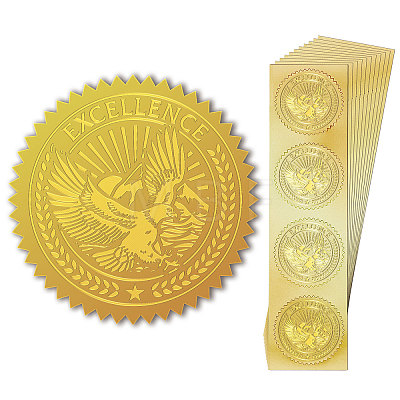 Self Adhesive Gold Foil Embossed Stickers DIY-WH0211-374-1