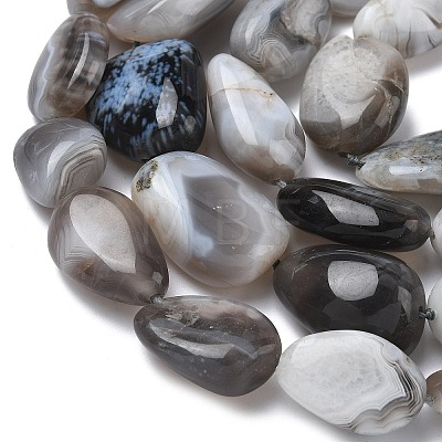 Natural Botswana Agate Beads Strands G-L650-D03-04-1