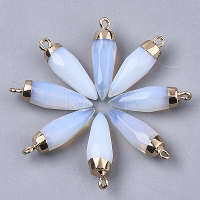 Top Golden Plated Opalite Pointed Pendants X-G-S359-078G-1