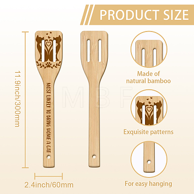 6Pcs Bamboo Spoons & Knifes & Forks AJEW-WH0411-017-1