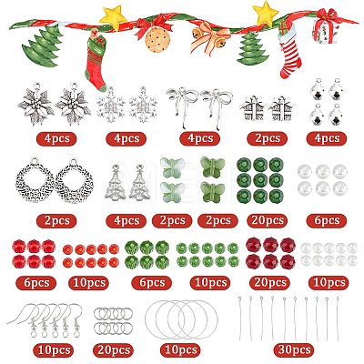 DIY Christmas Theme Earrings Making Kit DIY-SC0021-63-1