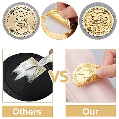 Self Adhesive Gold Foil Embossed Stickers DIY-WH0211-287-1