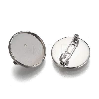 Non-Tarnish 304 Stainless Steel Brooch Findings LS-X-STAS-F191-04P-20mm-1