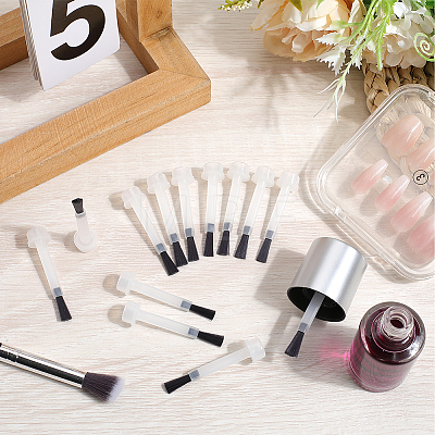 100Pcs Plastic Nail Polish Replacement Brushes for Manicure MRMJ-CP0001-48-1