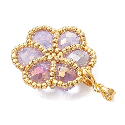 Seed Beads & Glass Beaded Pendants PALLOY-MZ01299-02-1