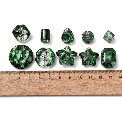 Two Tone Transparent Acrylic Beads OACR-Z041-19-1