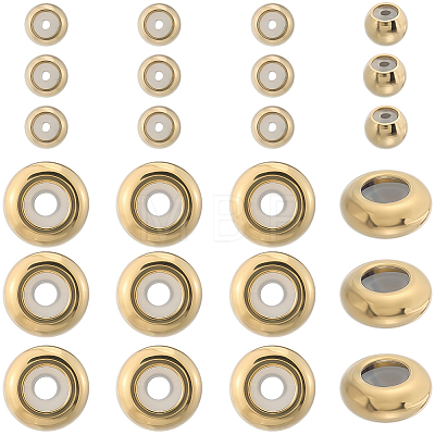 24Pcs 2 Styles 304 Stainless Steel Spacer Beads STAS-BBC0006-99-1