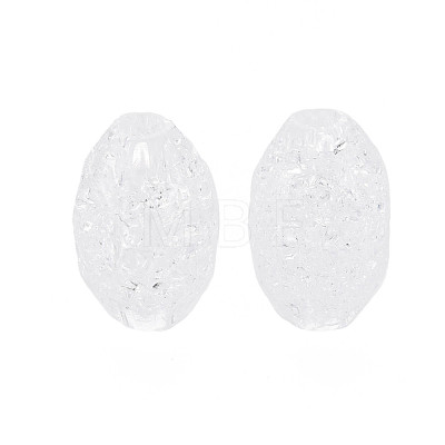 Transparent Crackle Acrylic European Beads CACR-S010-10-1