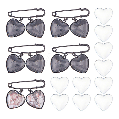 Alloy Brooches Findings JEWB-FH00054-1