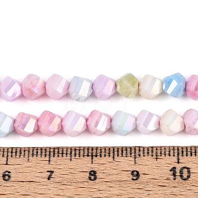 Anti-Tarnish Electroplate Glass Beads Strands GLAA-T025-6mm-14I-1
