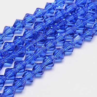 Imitate Austrian Crystal Bicone Glass Beads Strands GLAA-F029-6x6mm-08-1