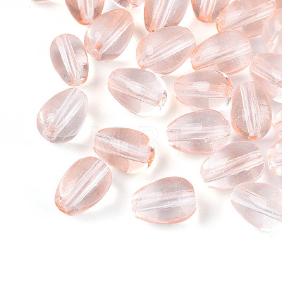 Baking Paint Transparent Glass Beads DGLA-N014-10J-1